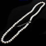 6-7mm Pearl Necklace Classic Knot Adjustable Chain