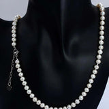 6-7mm Pearl Necklace Classic Knot Adjustable Chain