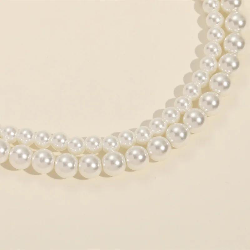 Freshwater Pearl Necklace Women's Light Titanium Steel
