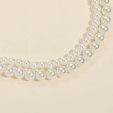 Freshwater Pearl Necklace Women's Light Titanium Steel