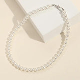 Freshwater Pearl Necklace Women's Light Titanium Steel