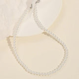 Freshwater Pearl Necklace Women's Light Titanium Steel