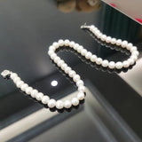 8-9mm Near Round Slightly Flawed Freshwater Pearl Necklace Set