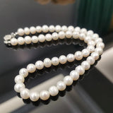8-9mm Near Round Slightly Flawed Freshwater Pearl Necklace Set