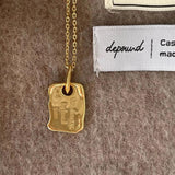 925 Silver English Name Letter Necklace Light Geometric Pendant