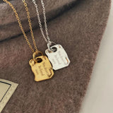 925 Silver English Name Letter Necklace Light Geometric Pendant