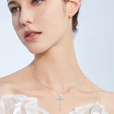Romantic S925 Sterling Silver Cupid Heart Angel Necklace