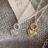 925 Silver Twist Love Heart Necklace Pendant Couple Jewelry