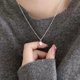925 Silver Twist Love Heart Necklace Pendant Couple Jewelry