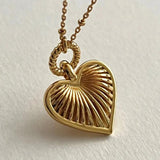 925 Silver Twist Love Heart Necklace Pendant Couple Jewelry