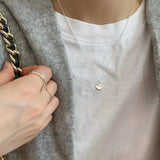 925 Sterling Silver Love Shell Necklace Pendant Heart Necklace