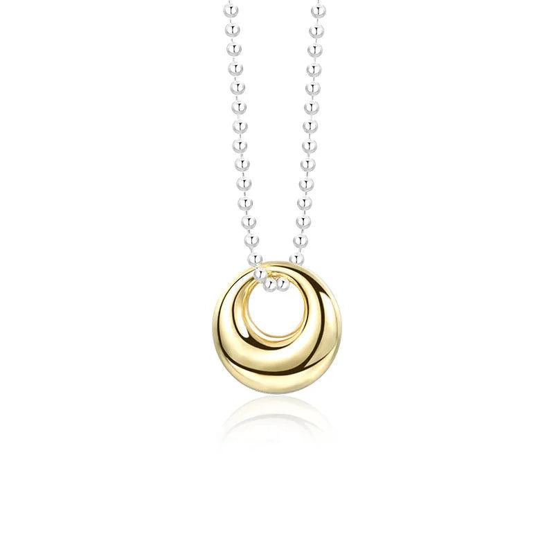 925 Silver Bead Chain Necklace Pendant Clavicle Jewelry
