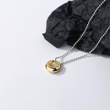 925 Silver Bead Chain Necklace Pendant Clavicle Jewelry