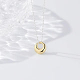 925 Silver Bead Chain Necklace Pendant Clavicle Jewelry