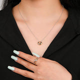 925 Silver Bead Chain Necklace Pendant Clavicle Jewelry