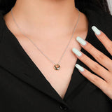 925 Silver Bead Chain Necklace Pendant Clavicle Jewelry