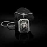 Zodiac Wolf Pendant Necklace Retro Men's Chain
