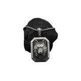 Zodiac Wolf Pendant Necklace Retro Men's Chain
