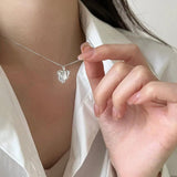 925 Silver Light Chalcedony Love Pendant Necklace