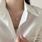 925 Silver Light Chalcedony Love Pendant Necklace