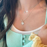 925 Vintage Silver Necklace Portrait Collarbone Chain Pendant Jewelry