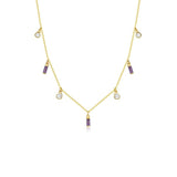 Geometric Cube Pendant Zircon Charm Necklace
