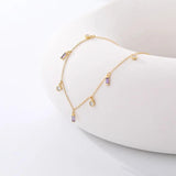 Geometric Cube Pendant Zircon Charm Necklace