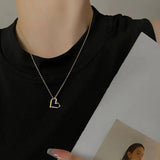 925 Silver Heart Necklace Women's Collarbone Chains