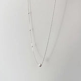 Geometric Snake Bone Ball Necklace Small 925 Sterling Silver