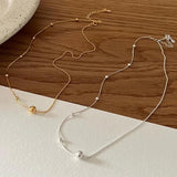 Geometric Snake Bone Ball Necklace Small 925 Sterling Silver