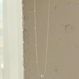 Geometric Snake Bone Ball Necklace Small 925 Sterling Silver