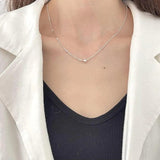 Geometric Snake Bone Ball Necklace Small 925 Sterling Silver