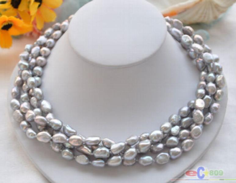Gray Baroque Freshwater Pearl Necklace