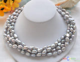 Gray Baroque Freshwater Pearl Necklace