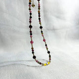 Vintage High Sole Tourmaline/Garnet/Agate Necklace