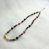 Vintage High Sole Tourmaline/Garnet/Agate Necklace