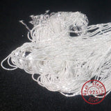 925 Sterling Silver Gypsophila Chain Necklace Platinum Plated