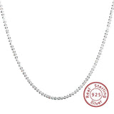 925 Sterling Silver Gypsophila Chain Necklace Platinum Plated