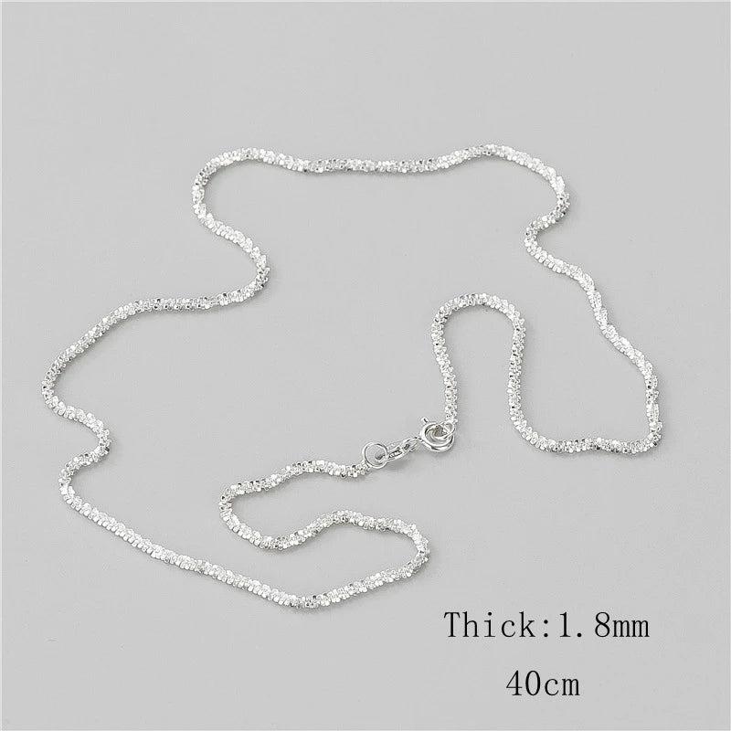 925 Sterling Silver Gypsophila Chain Necklace for Women Party Jewelry