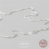 925 Sterling Silver Gypsophila Chain Necklace for Women Party Jewelry