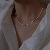 925 Sterling Silver Gypsophila Chain Necklace for Women Party Jewelry
