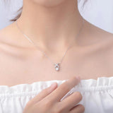 925 Silver Cross 1ct Moissanite Pendant Necklace for Women