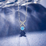 925 Silver Cross 1ct Moissanite Pendant Necklace for Women