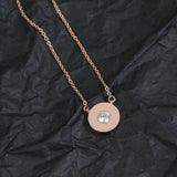 925 Sterling Silver Women Round Necklace Earrings Set