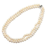 8-9 mm & 7-8 mm 2-Row Freshwater Pearl Necklace