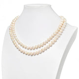 8-9 mm & 7-8 mm 2-Row Freshwater Pearl Necklace