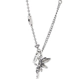 Angel Wings Little Girl Necklace Female Forest Elves S925 Sterling Silver
