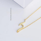 925 Silver Necklace Round Pendants Clavicalis Chain Choker Girl Gift