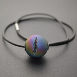 Druzy Agate Round Ball Pendant Necklace 5pcs