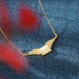 925 Silver Wing Red Agate Hotan Jade Pendant Necklace Zircon Gemstone Jewelry